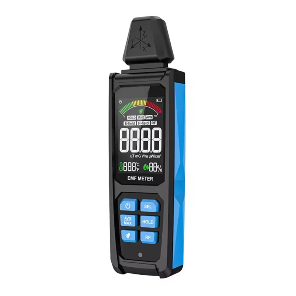 

5 in 1 electromagnetic radiation meter with rechargeable battery for home appliance and signal tower detection