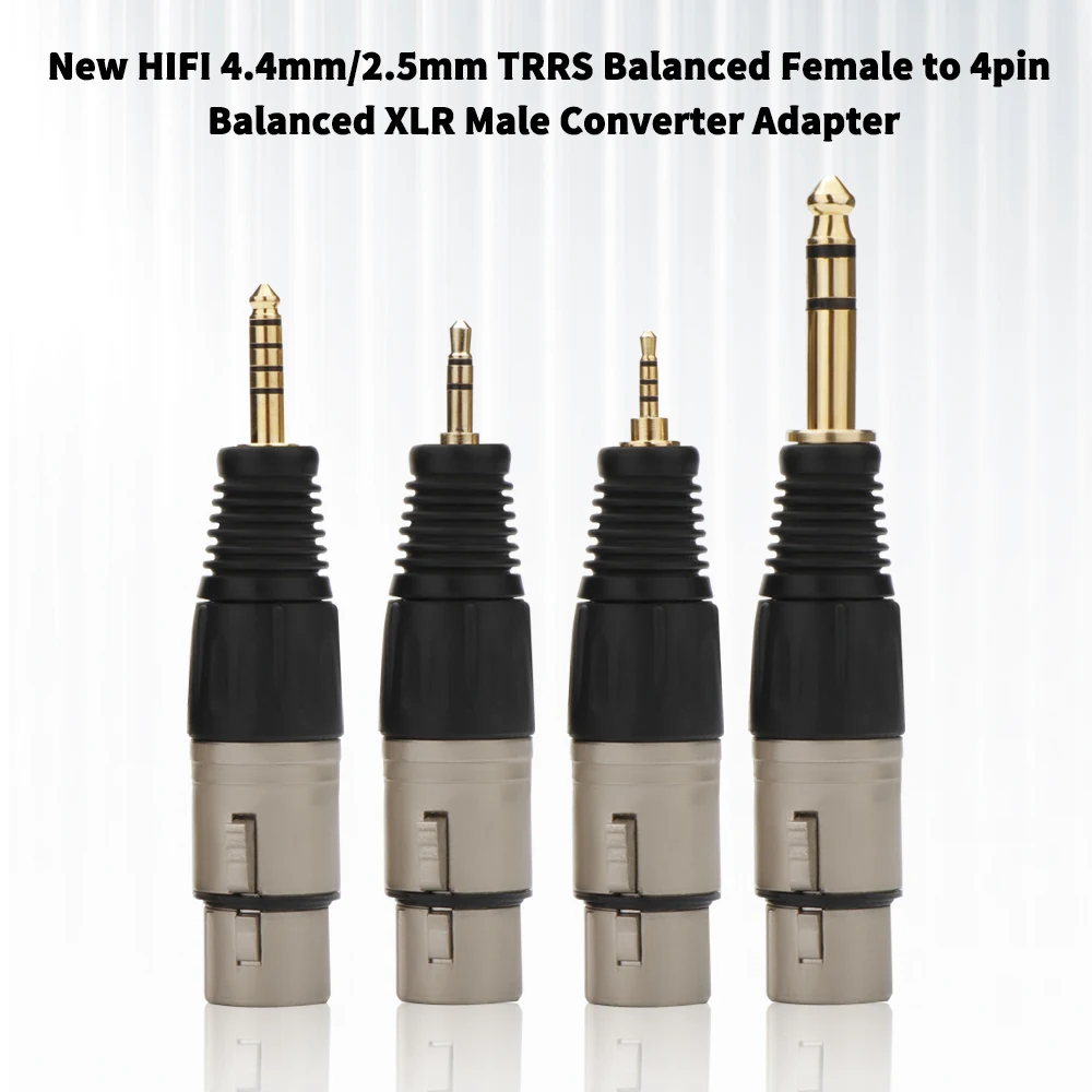 4-Pin XLR Female to 3.5mm/4.4mm/2.5mm Jack Pentaconn Adapter: Next-Gen HiFi Cable Connector for Superior Sound Quality