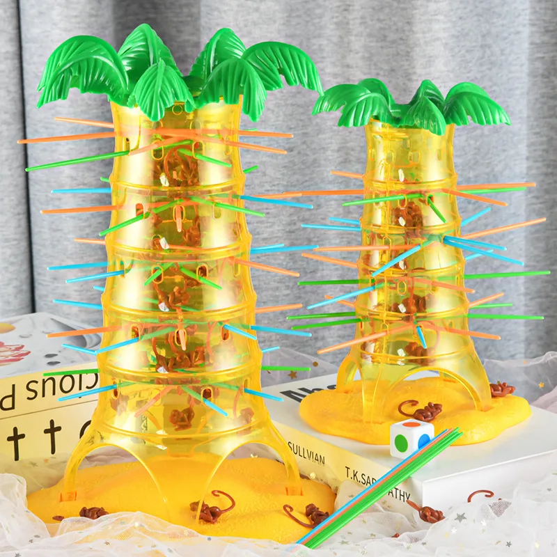 3Pcs Monkey Climbing Tree Game Toy Party Game Funny Toys For Kids Children Interesting Intelligence Toys Climbing Desktop Game