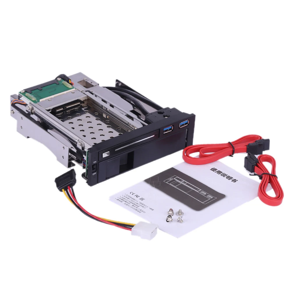 

Dual Bay 3.5" + 2.5" Inch SATA III Hard Drive HDD & SSD Tray Caddy Internal Mobile Rack Enclosure Docking Station