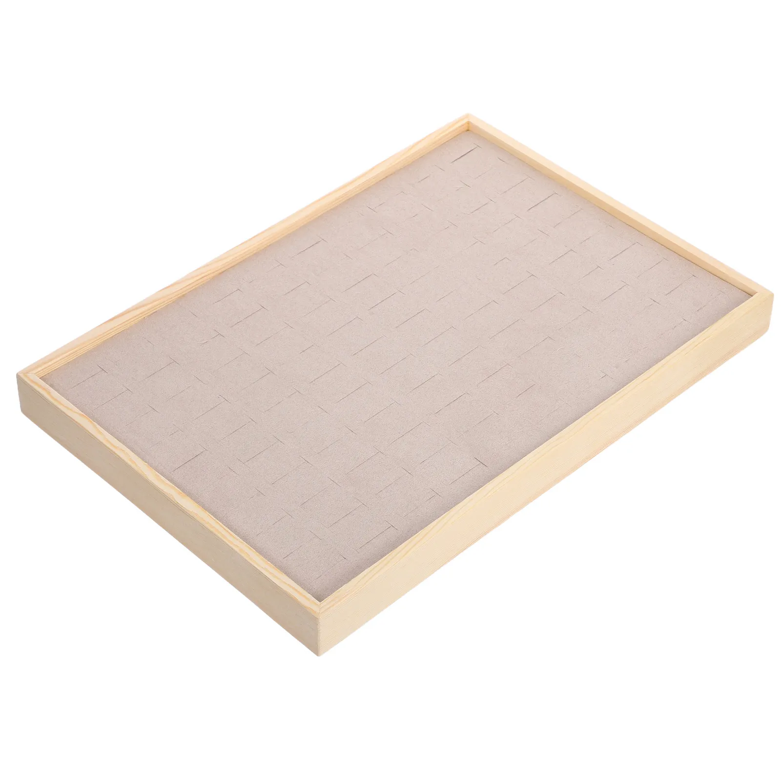 

Wooden Jewelry Tray 100 Slots Soft Ring Insert Display Organizer for Earrings Rings Vanity Storage Tray Jewelry Storage Dish