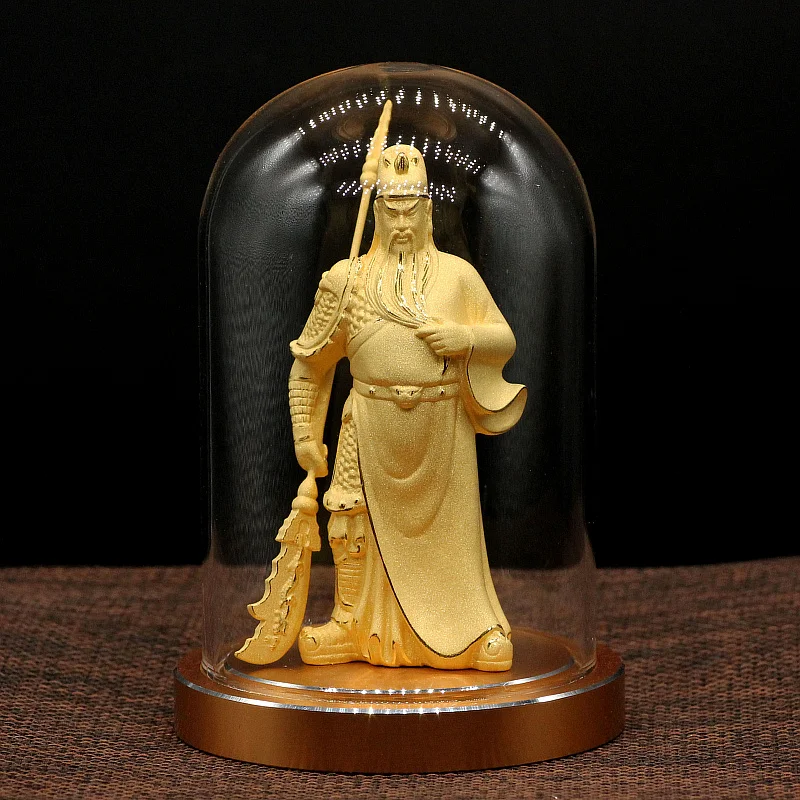 HOME CAR High grade Buddha statue alluvial gold gold plating Guan Gong God of wealth Buddha ornament Recruit money good luck