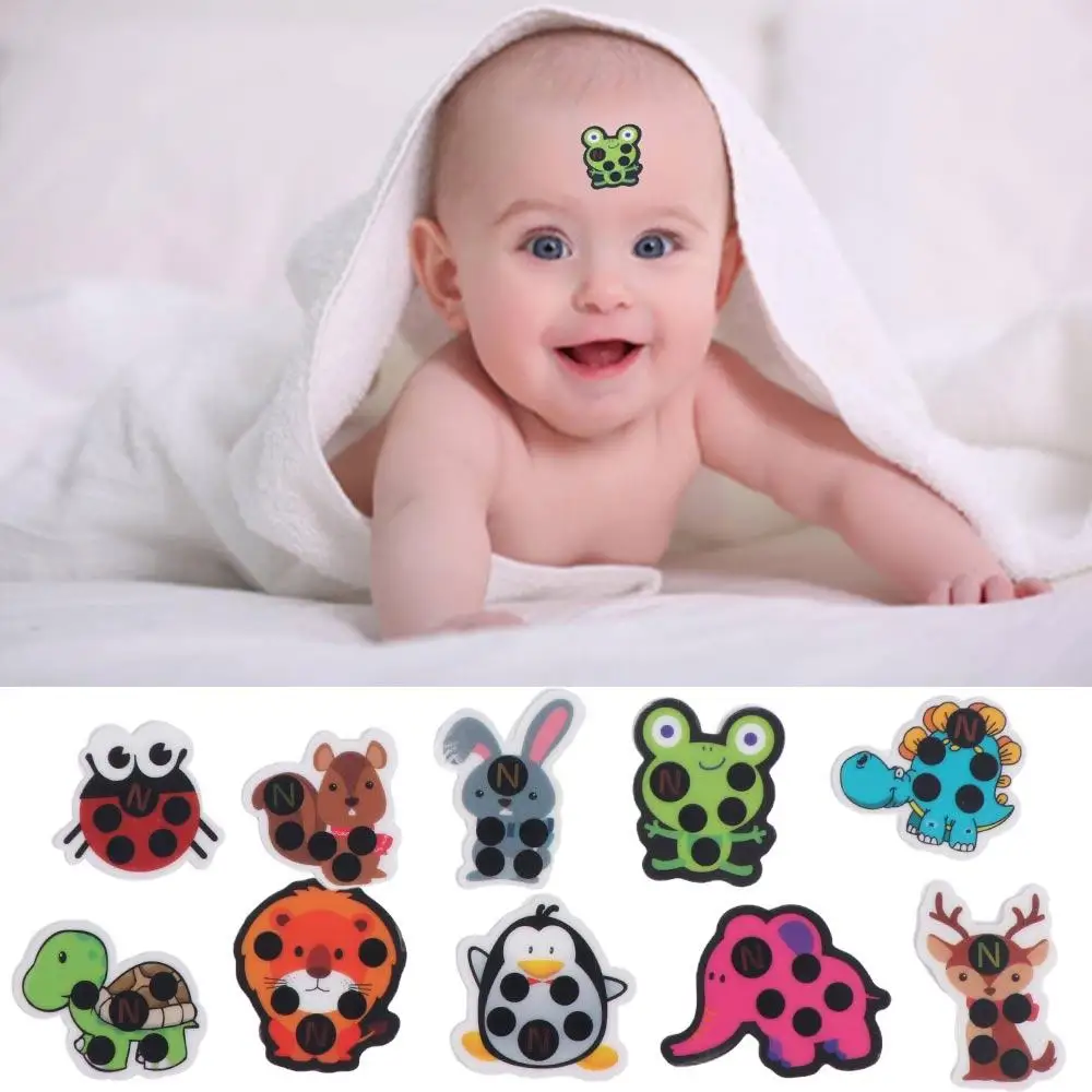 

Cute 10Pcs Fever Detection Baby Care Thermometers Temperature Test Forehead Sticker Thermometer