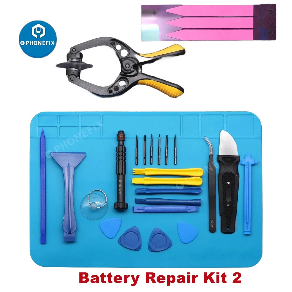 Kits de ferramentas profissionais para reparo de telefone, alicate de abertura de tela lcd, chave de fenda, ventosa, almofada de isolamento para iphone 13 14 15 promax