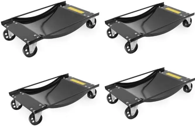 

Car Wheel Dolly Tire Jack Set of 4, Mechanical 2,500lbs Car Skates Vehicle Positioning Jack, Heavy Duty 12-Inch Wheel Slide Plat
