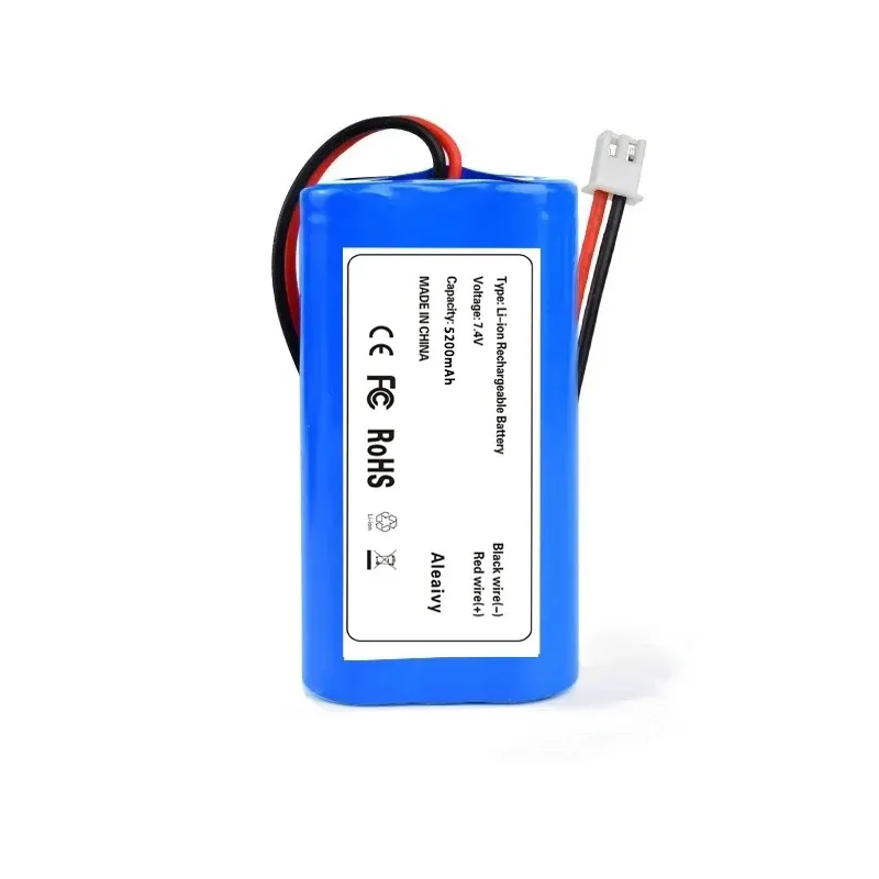Paquete de batería recargable de iones de litio 7,4 V 6800mAh 18650 con enchufe PH2.0/XH2.54 para luz de emergencia, sonido, luz LED, lámpara de pesca
