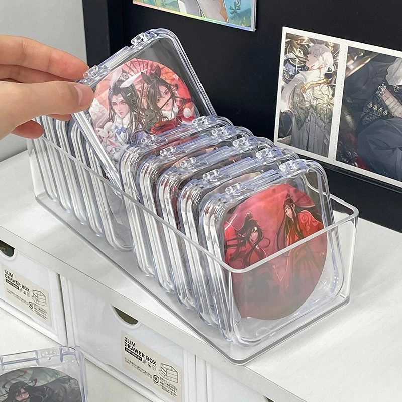 Mini Storage Box Transparent Square Cases For Earring Rings Bracelet Jewelry Nail Art Badges Packaging Boxes Organizer