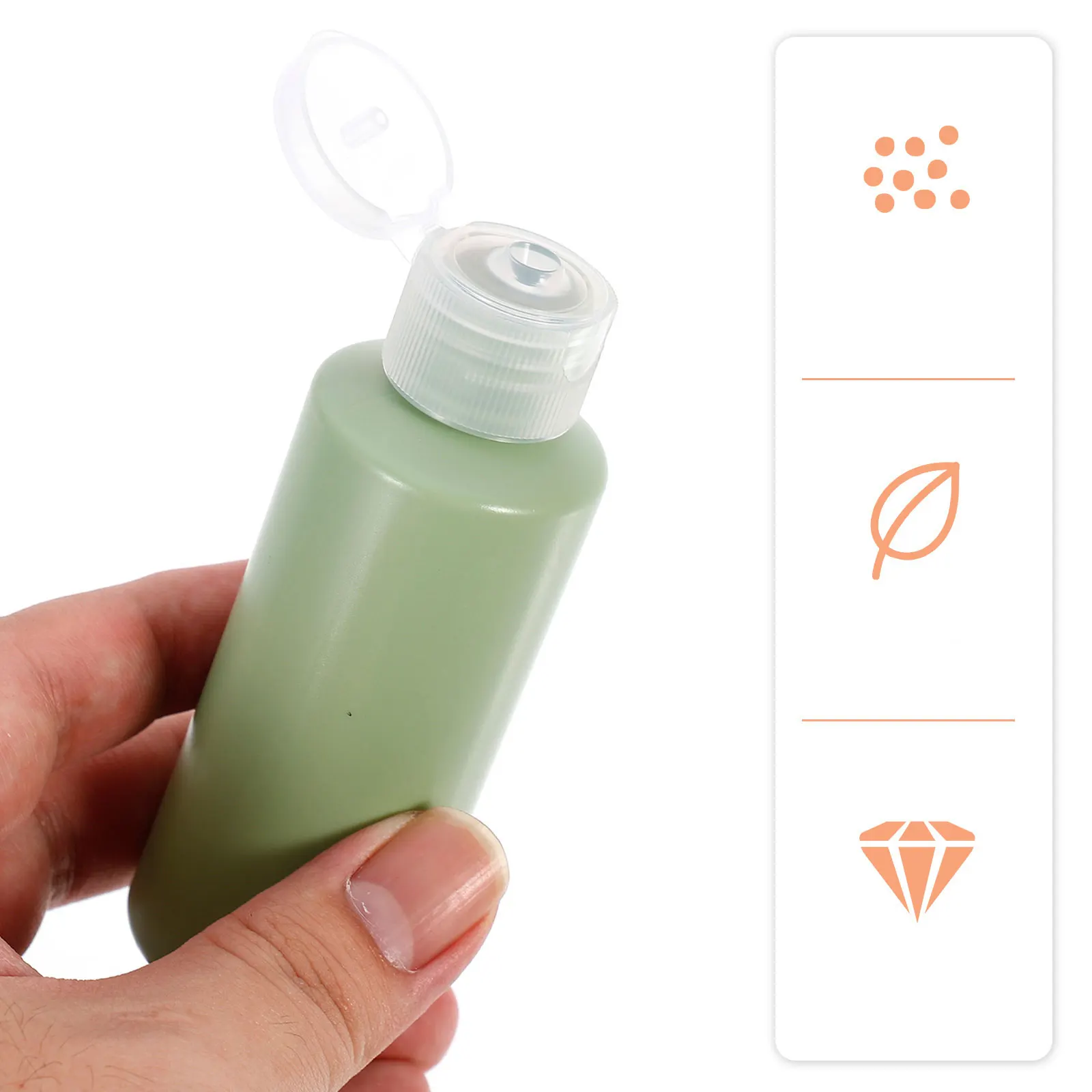 

4pcs Travel Toiletries Bottles Portable Leak Proof Containers Compact Lightweight PE PP Material for Sunscreen Soap Detergent