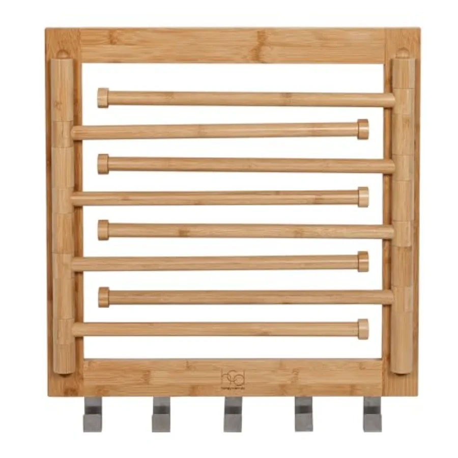 

Bamboo Swivel Wall Mount Drying Rack- Versatile Clothes Drying Rack and Durable Laundry Rack Wall Drying Rack for Indoor/Outdoo