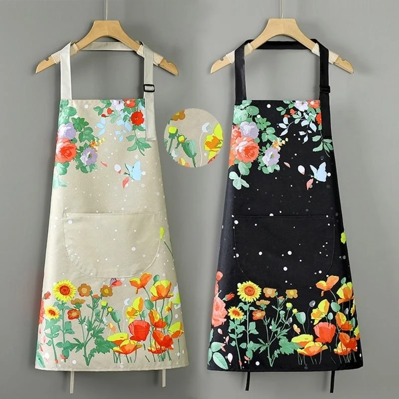 652F Waterproof Apron with Breathable Fabric Oil-proof Kitchen Apron for Home Cooks Cooking Baking Work Clothes Multipurpose