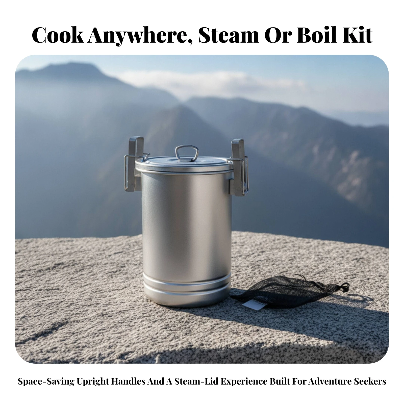 Casserole de camping avec couv - Camping Lightweight Cooking Pot avis et prix