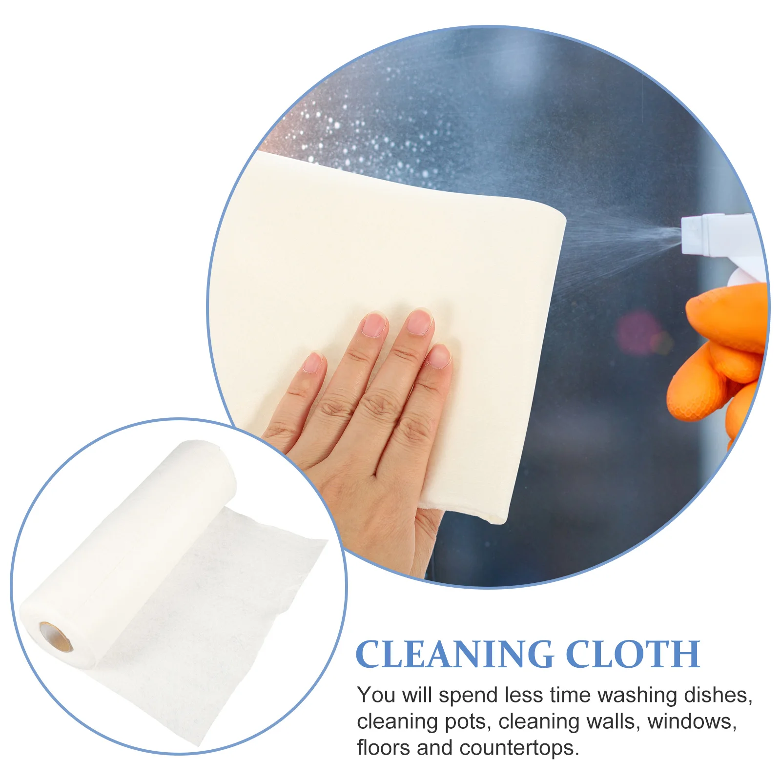

Bamboo Fiber Dishcloth Set Reusable Cleaning Cloths White Water Absorbing Kitchen Supplies Washable Rags