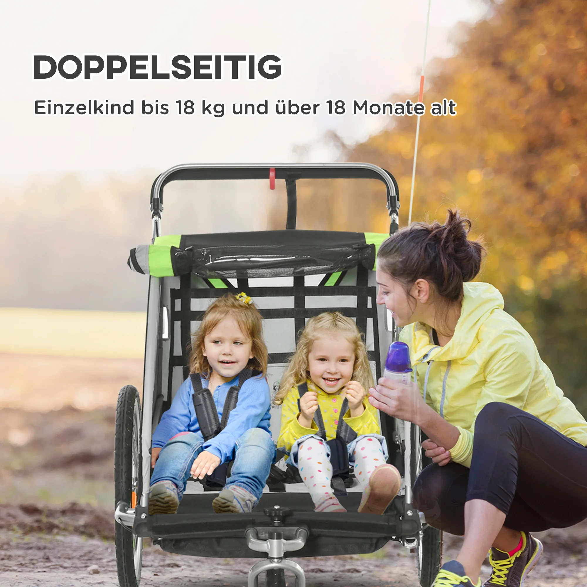 HOMCOM Pendentif enfant 2 en 1, pendentif vélo avec ceinture de sécurité 5 points