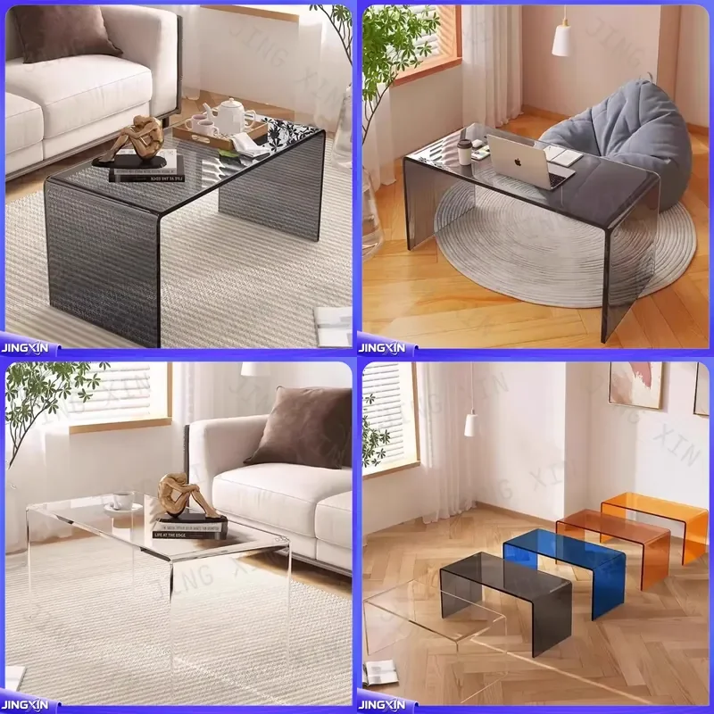 custom for Nordic Style Solid Wood Edge Coffee Table Small Apartment Movable Bay Window Table Simple Cream Wind Living Room