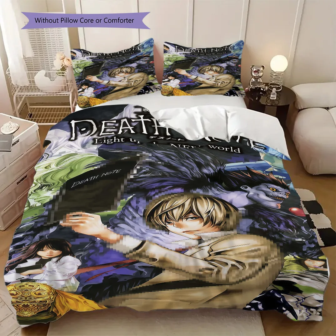 Death Note Duvet Cover | King, Queen, Full, Twin, Anime Cartoon Bedding Set Gift LXRa22