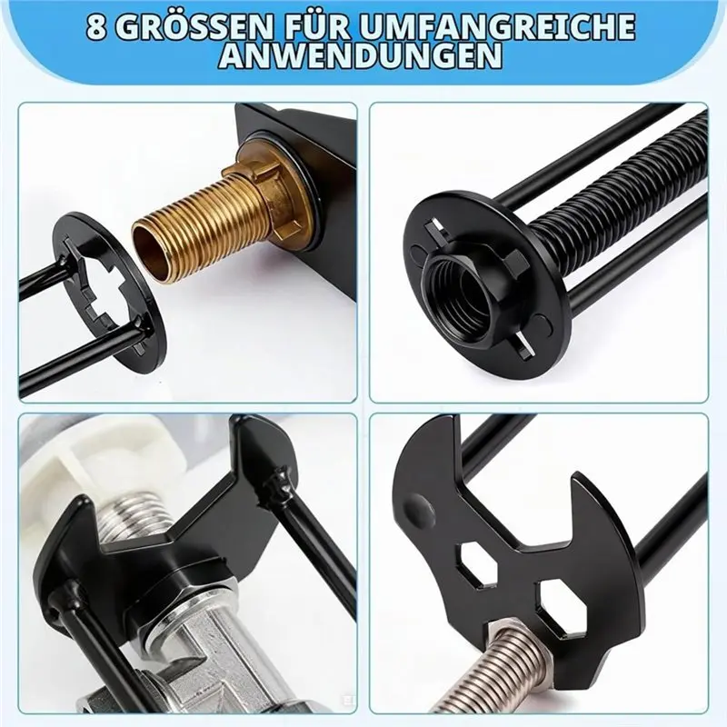 [A92P!】 Stand Tap Wrench Set- Universal Tap Key 15 Pieces, Fittings Tool For Sink And Pipe Repairs Multifunctional