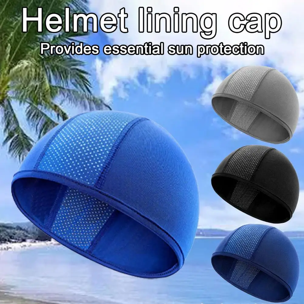 

Helmet Liner Hat Sweat Wicking Breathable Mesh Quick Drying Beanie Outdoor Cycling Running Motorcycle Men Under-Helmet Skull Cap