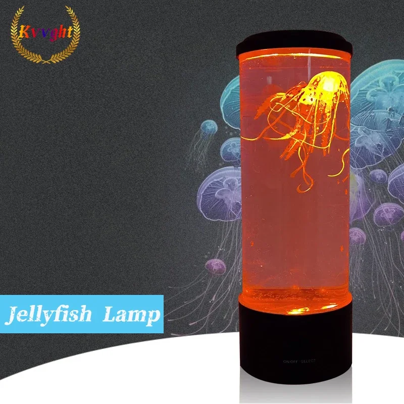 Electric Jellyfish Lamp Tank Table with Color Changing Mood Lamps - LED Novelties for Christmas Birthday Decor