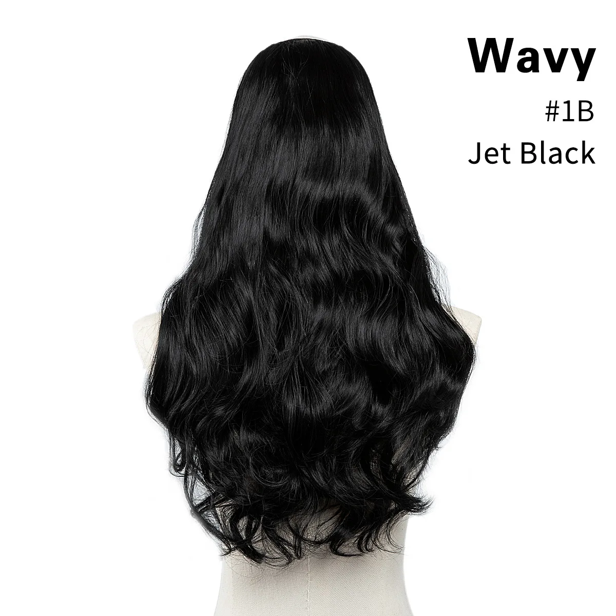 U-shaped Half Head Cover, Clip Design Wig with Long Curly Hair, Invisible and Seamless One-piece Design