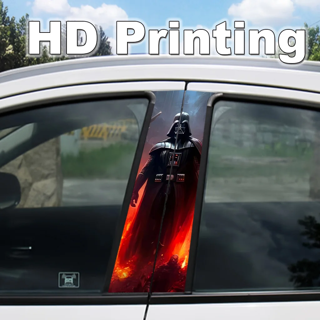 Naklejka na słupek B samochodu Star Wars, naklejka JDM, wodoodporny, samoprzylepny plakat, Luke Skywalker, odporny na zarysowania, Darth Vader