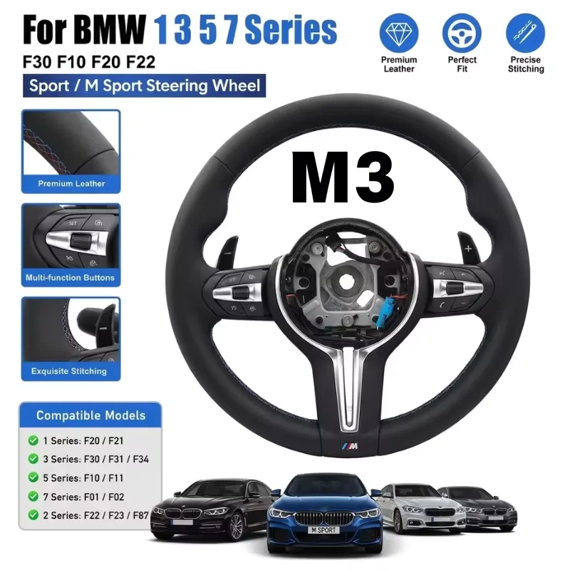 M Sport Steering Wheel For BMW M3 F30 F31 F32 F33 F34 F36 F44 2 3 4 Series