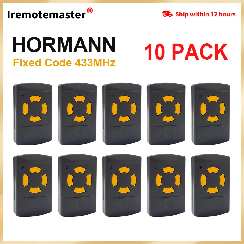 

10 PCS Duplicator 433.92Mhz Hormann HSM4 HSM2 HS2 HS4 Garage Door Remote Control 433Mhz Fixed Code Gate Transmitter