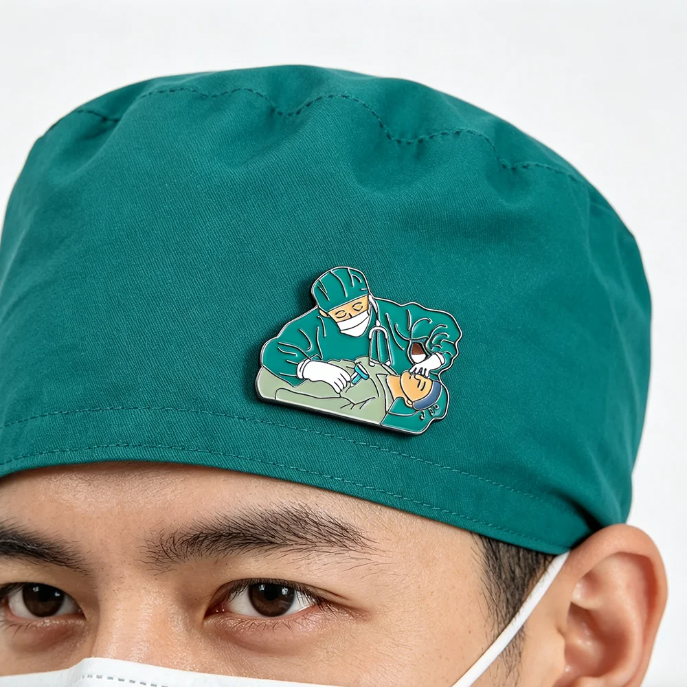 DCARZZ Cartoon Surgeon Doctor Enamel Pin Creative Medical Lapel Badge for Medicine Nurse Jewelry Gift