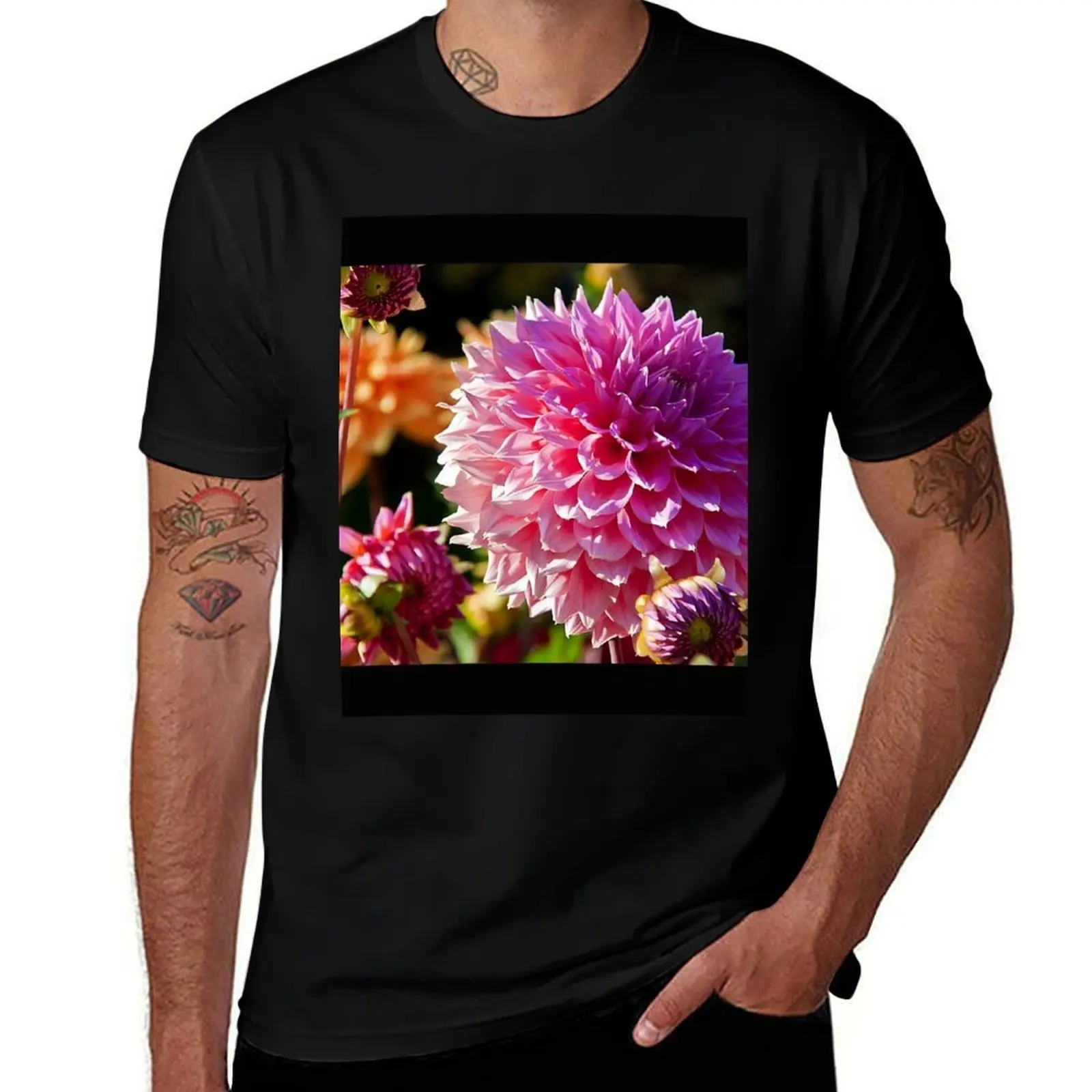 

Canada. BC. Butchart gardens. Flowers of Autumn. T-Shirt t shirts cotton 100% man graphic t shirt t shirt custom print T-shirt