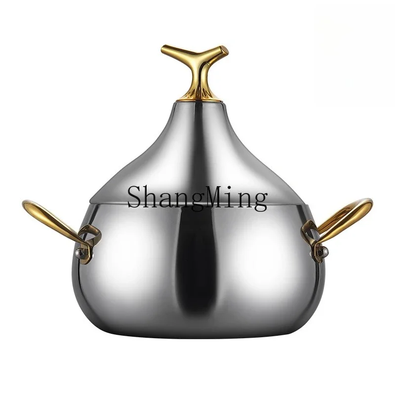 CLL Creative Yuzu Pot Stainless Steel Thickened Soup Pot Three-layer Steel Soup Multifunctional Household