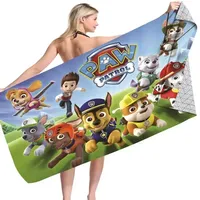 PAW Patrol Children's Bath Towel 3D Printed Anime Figures Chase Marshall Skye Soft Absorbent Quick Dry Beach & Swimming Towel