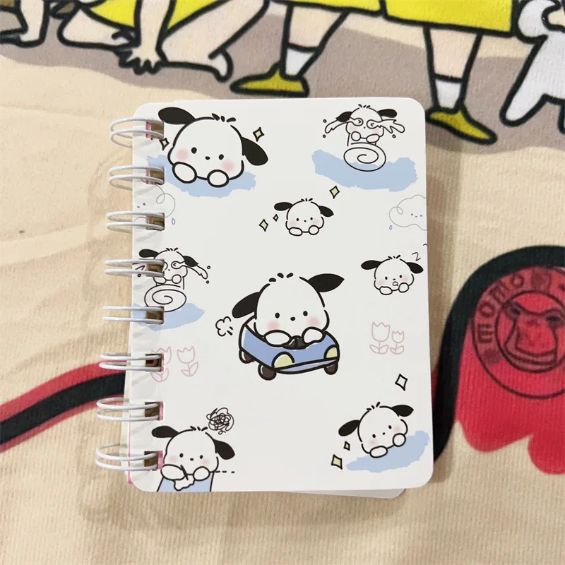 4Pcs Sanrio Pochacco Cartoon Coil Book Pocket Notebook Cartoon Exercise Book Stationery Student Supplies Kids Toys Gift For Girl