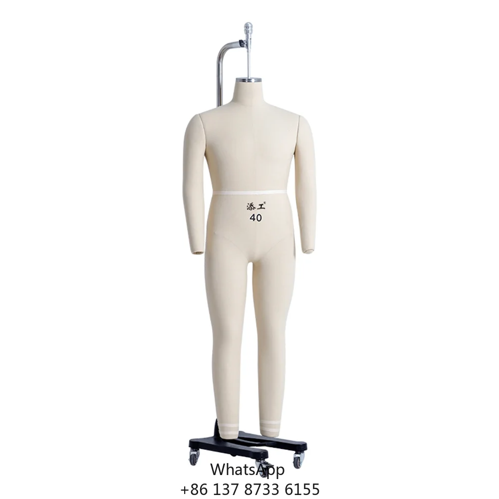 

Men's High-end Full-Body PU Foam White Dress Form Mannequin With Tailored Head And Standing Pose For Tailoring Application