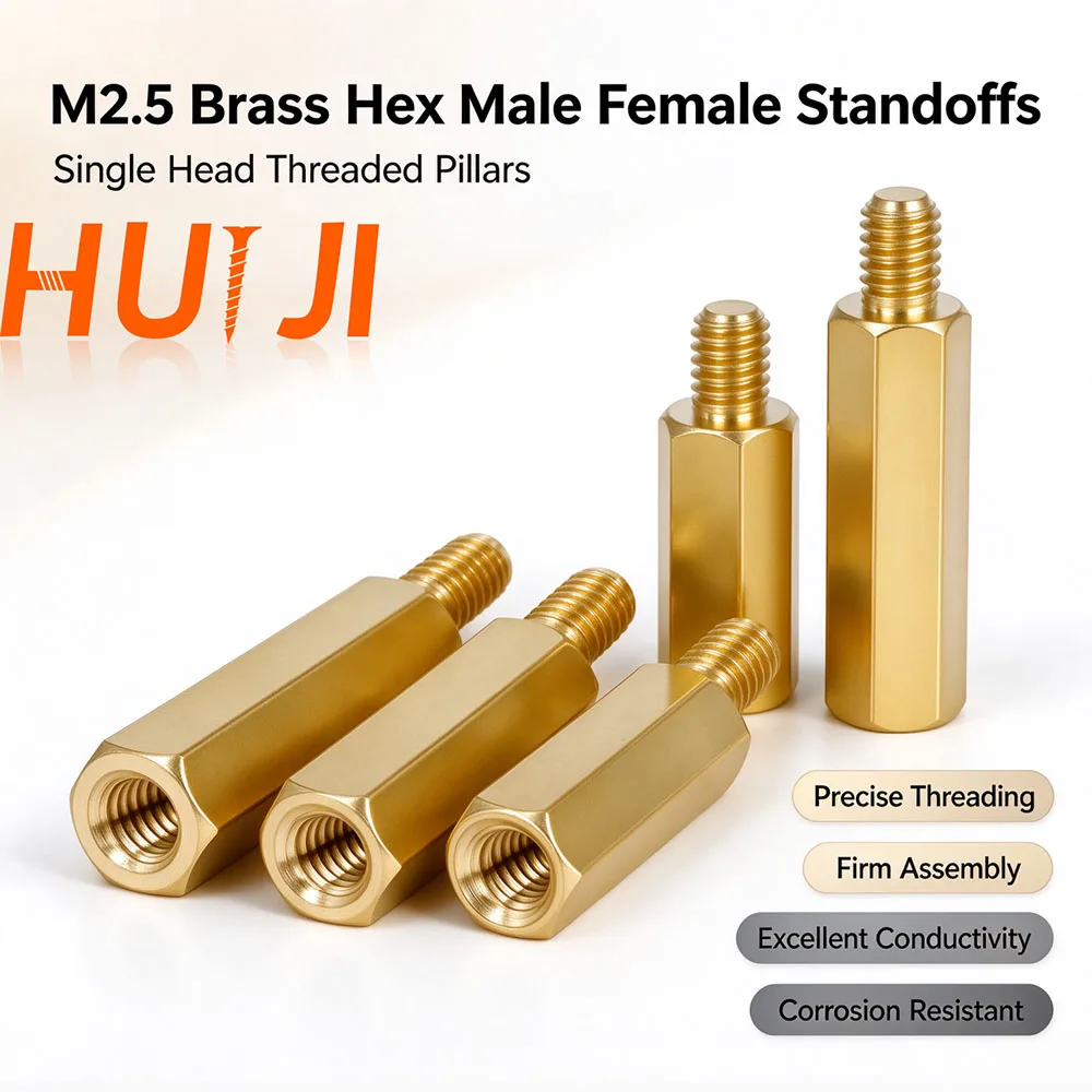 M2.5 Male-Female Hex Brass Motherboard Standoff Metric Thread Spacing Screws Spacers Pillars Circuit Board PCB Hexagonal Columns