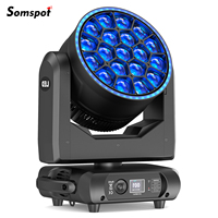 Somspot 19x15W RGBW LED Moving Head Light Beam Focusing Light Dyeing Projection Light DMX Stage Light Effect for Disco Bar Party