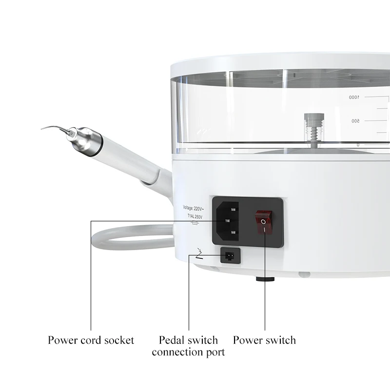 VVDental Dental Multi-function Scaler Ultrasonic With LED Dental Portable Ultrasound with Large Capacity Water Supply Bottle