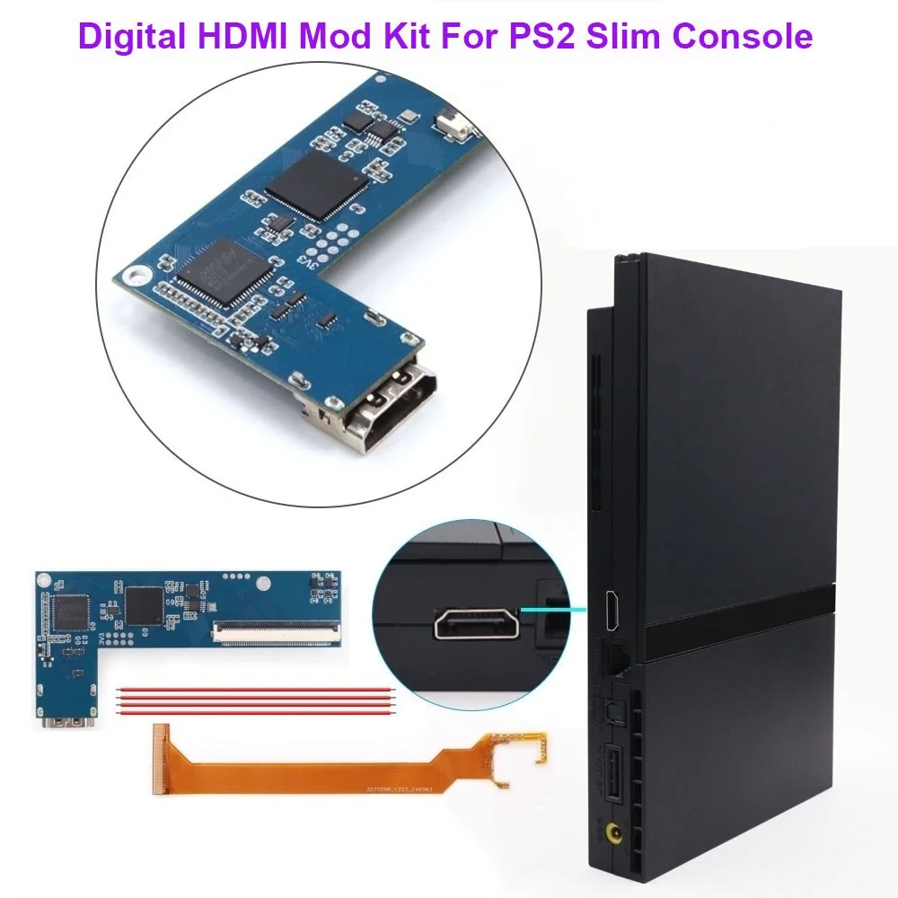 

Цифровой HDMI-комплект 1080P для PS2 Slim, модуль, совместимый с HDMI, для консоли PS2 Slim