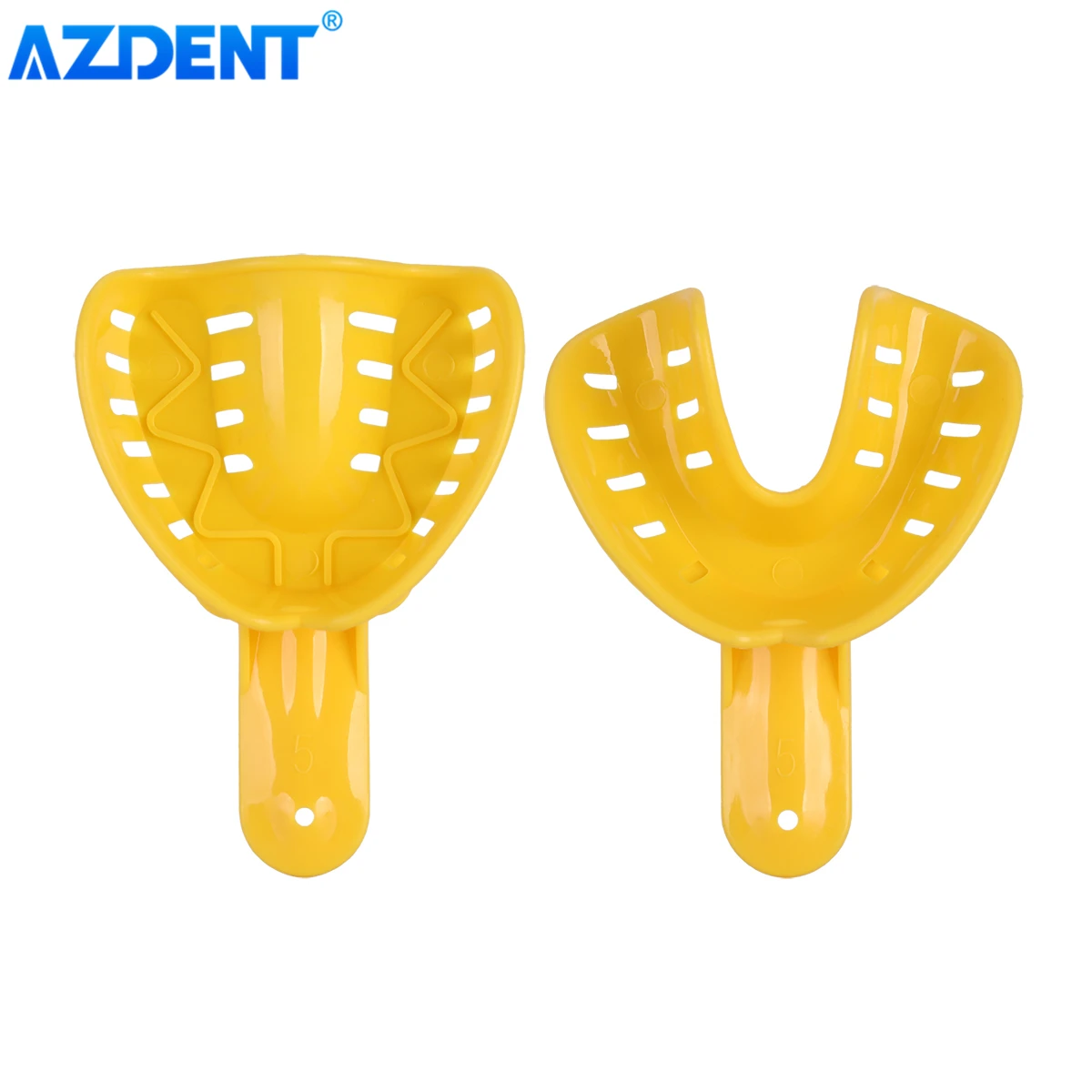 12PCS/Kit AZDENT Dental Impression Trays Plastic Teeth Holder Trays Tools Autoclavable for Childrens Adults Small Middle Large