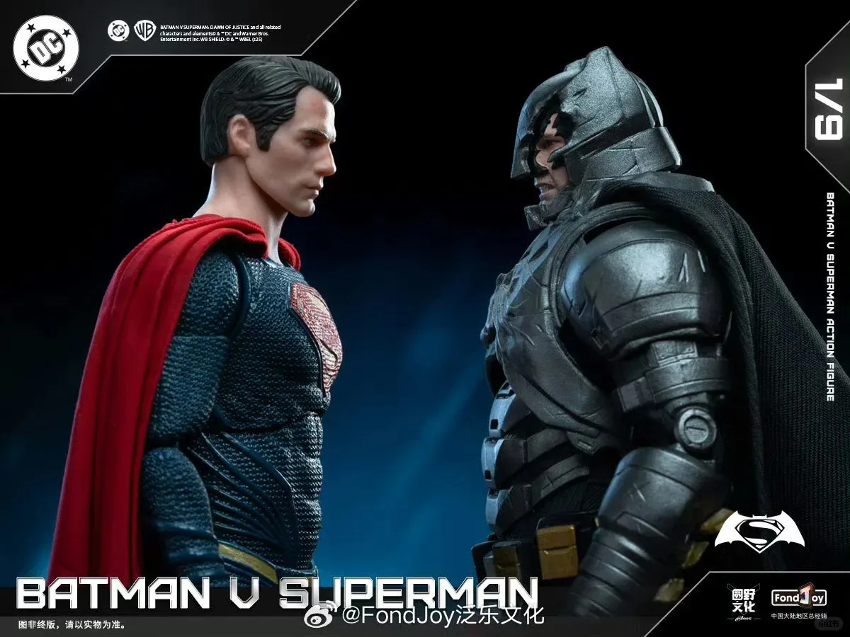 

(In stock)Fondjoy V2 Batman VS Superman Dawn Of Justice Action Figures Bvs Armored Batman And Superman 2.0 Set Model Toy Gift
