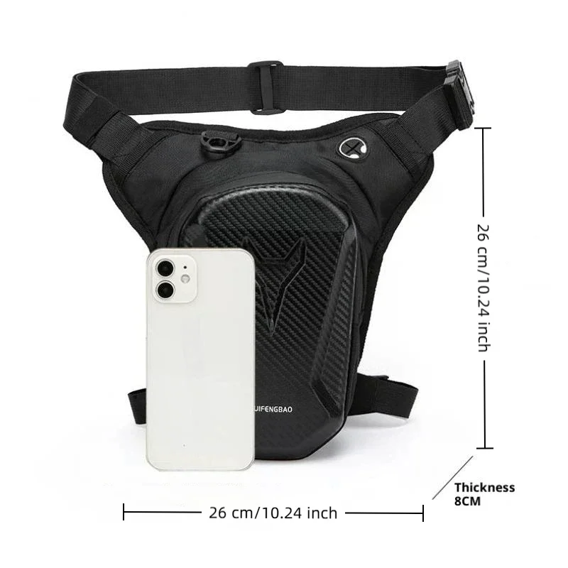 오토바이 레그 사이드 백 PVC 하드 쉘 아웃도어 캐주얼 웨이스트 백 모터바이크 휴대폰 지갑 힙 범 팩