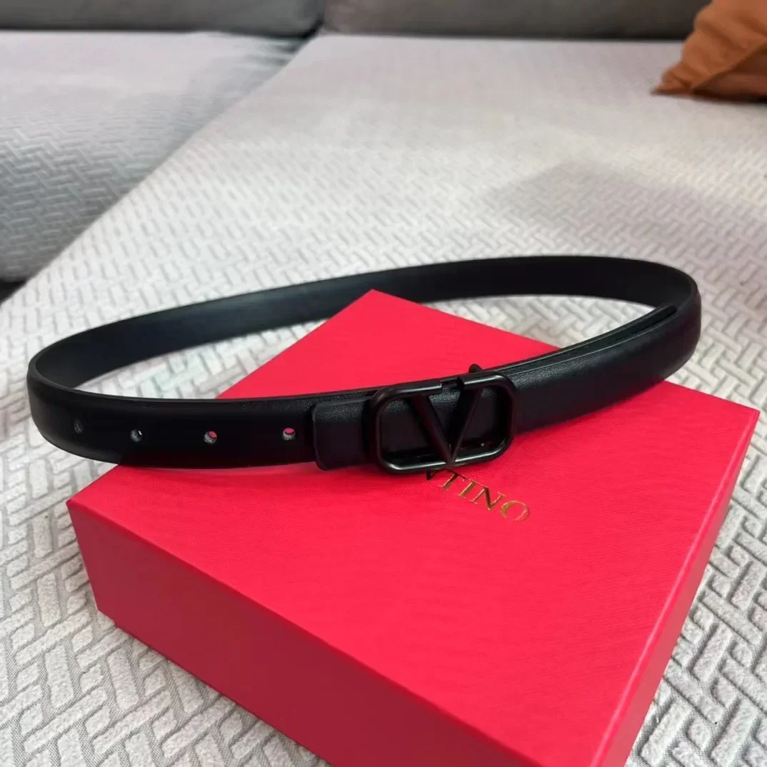 

2025 New V Family Brand 2.3 Width Smooth Buckle Belt Fashion All Casual Belt Jeans Dress Belt