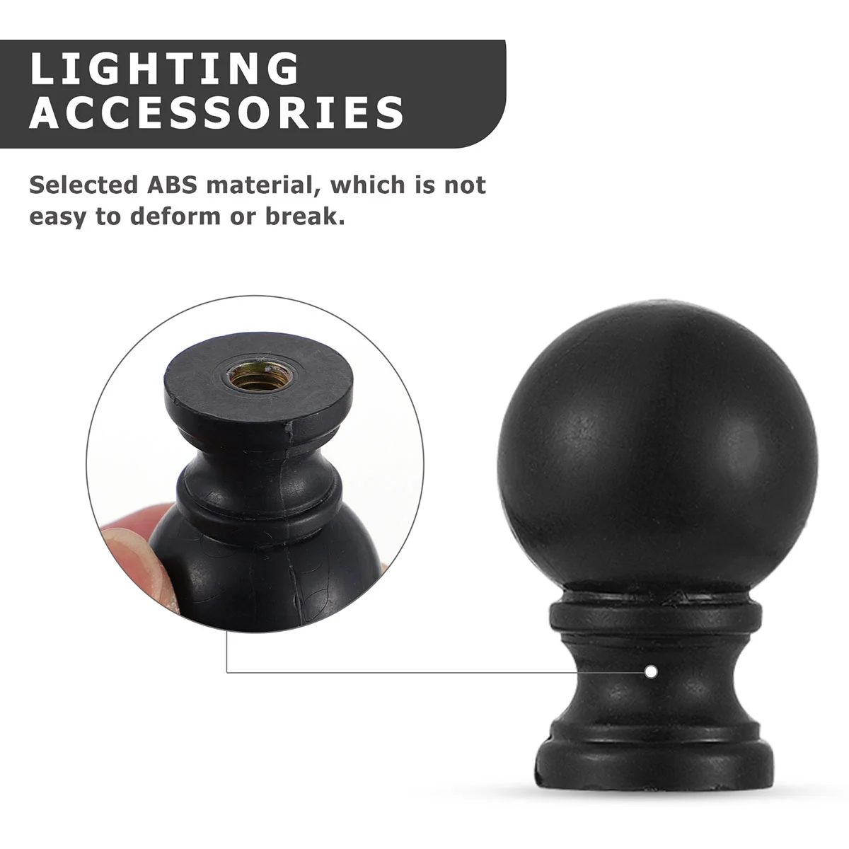 10 Pcs Lighting Decoration Head Fly Button Table Lamp Knob Floor Accessories Ball Finial Ornament Shade Desk Lamps