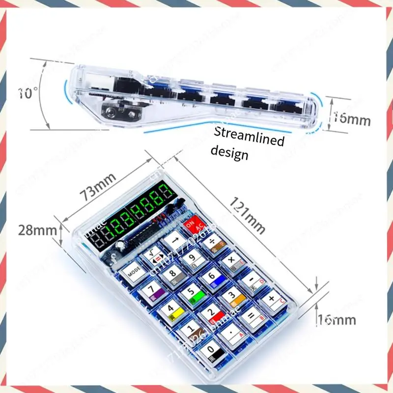 -A21Z Impara la saldatura con kit di calcolatrice a tubo digitale LED fai-da-te, controllato da 51 microcontrollori per la conversione di resistenza Proj