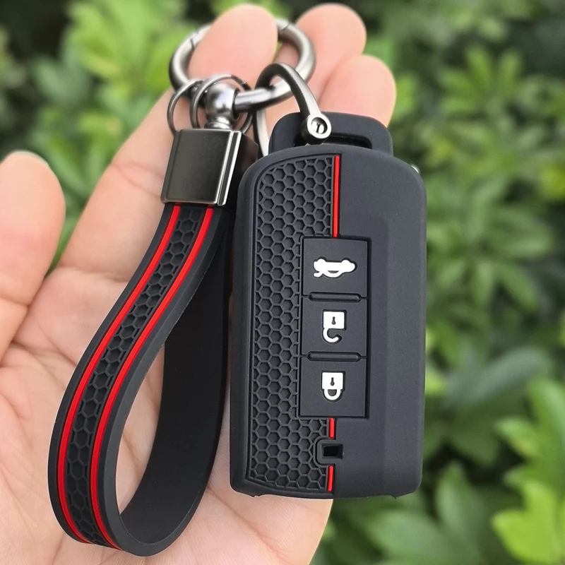 Funda de silicona para llave de coche Mitsubishi Xpander Outlander ASX Pajero Eclipse Cross Montero, carcasa protectora para llave remota.