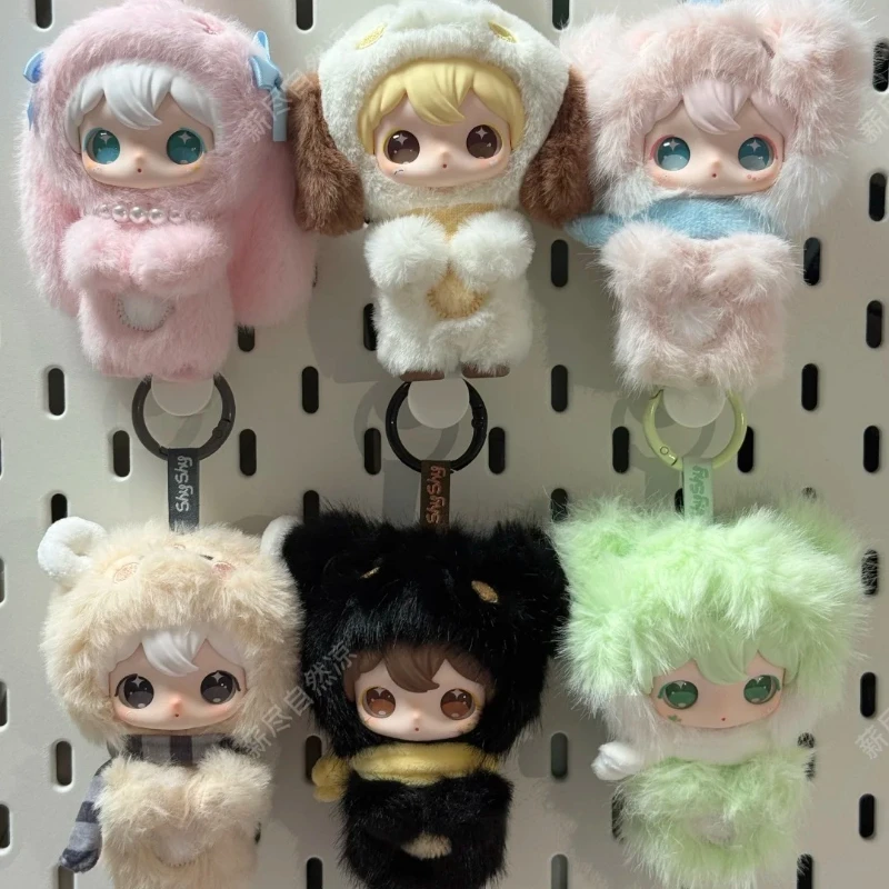 متوفر في المخزون V2 TXN عيد ميلاد أرنب شيشي ليتل يو سلسلة صندوق أعمى لطيف الكرتون دمية الفينيل العصرية قلادة AYORTOYS بطاقة لعبة هدية