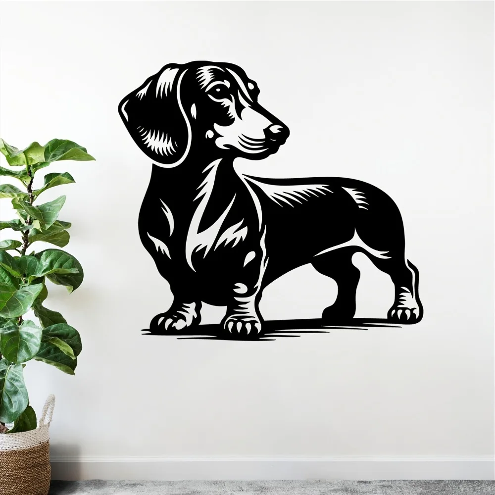

1Pcs Metal Dachshund Wall Art 2D Iron Dog Decor, Rustproof Garden Gift for Home