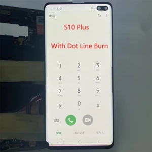 LCD Cacat Garis Titik Penjualan Tunggal untuk Samsung S10 Plus G975 Rakitan Digitizer Layar Sentuh Layar LCD Tanpa Bingkai 8 penjualan terbaik galaxy s10 plus oled - №