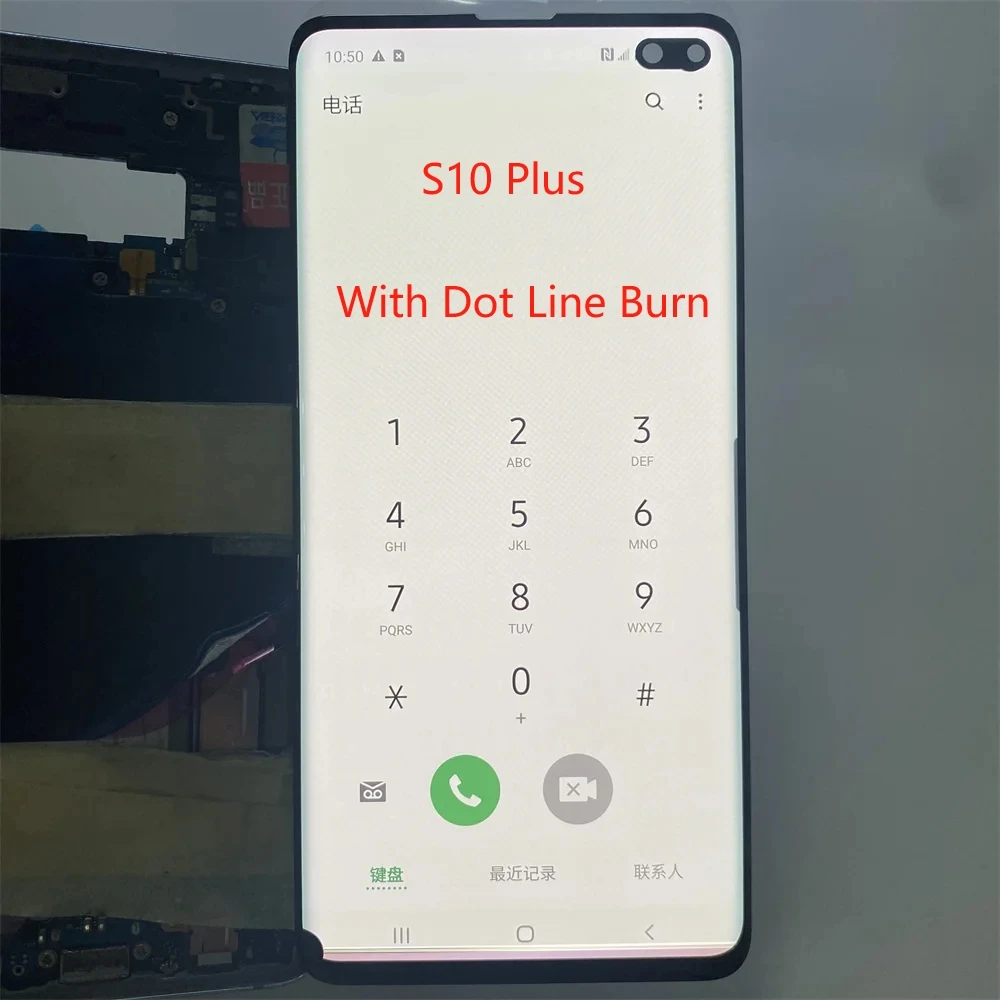 Single Sale Point Line Defect LCD For Samsung S10 Plus G975 LCD Display Touch Screen Digitizer Assembly No Frame