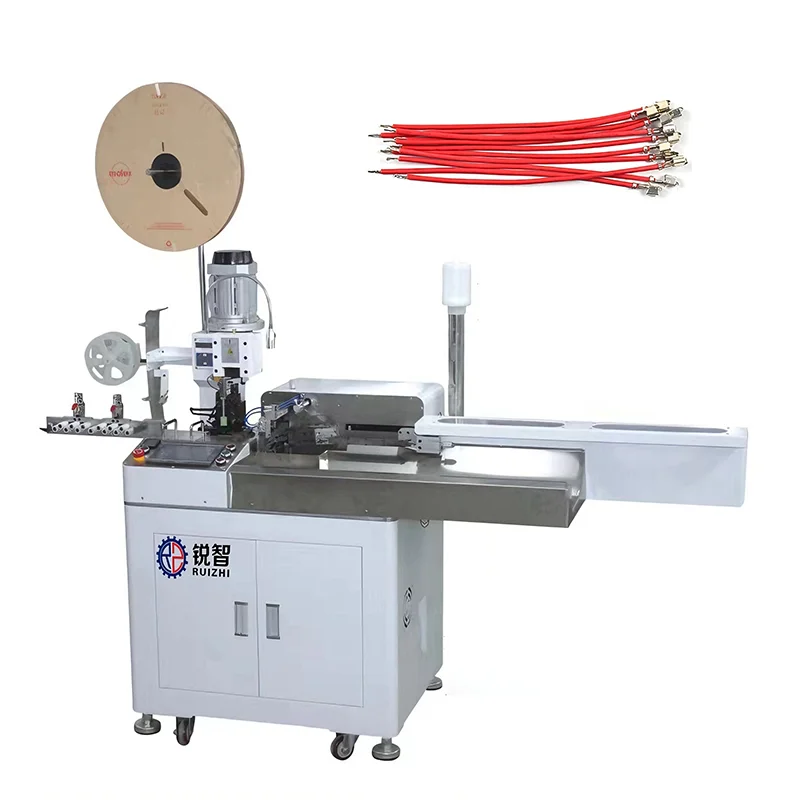 Macchina completamente automatica per crimpare terminali a 5 fili con decapaggio a doppia testa per la produzione di cavi