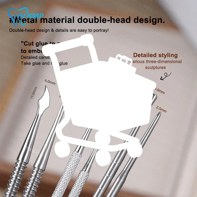 3 قطعة المزدوج نهاية النحت ملعقة القلم لمسمار الفن UV هلام البولندية تلميح نحت زهرة اللوحة القلم مسمار تصميم أداة مانيكير أداة