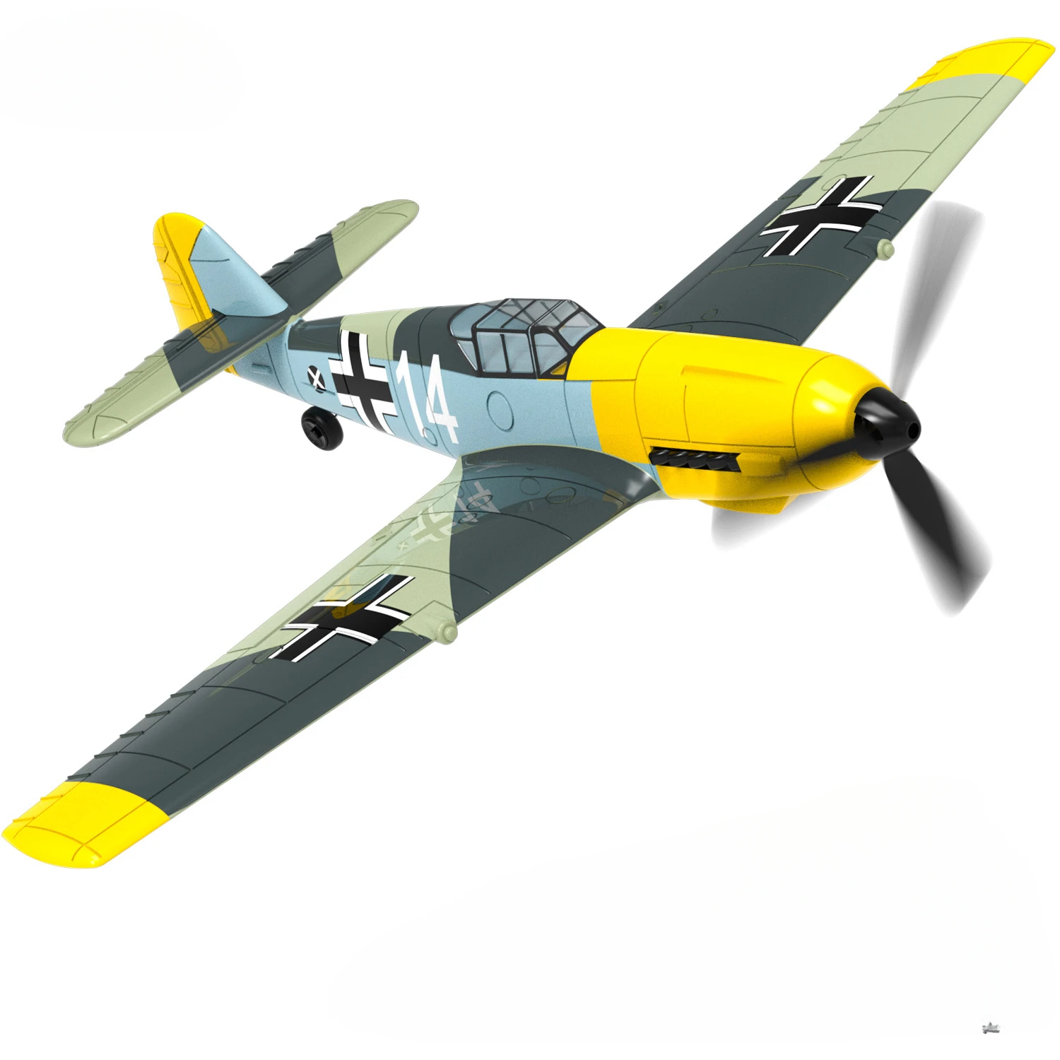 

2023 Remote Control Airplane BF109 2.4GHz 4CH 400mm Wingspan One Key U-Turn Aerobatic RC Plane RC Warbird Christmas Gift Toys